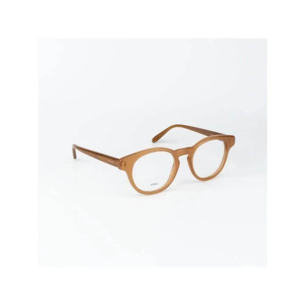 Loewe Women Eyeglasses Brown Round LW50085I SLIM 047 NEW AUTHENTIC